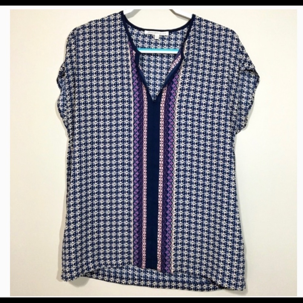 DANIEL RAINN Multicolor Print Sleeveless Blouse Large